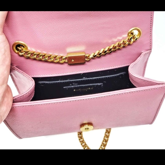 Authentic YSL Yves Saint Laurent Crossbody Bag Pink and GHW - Picture 4 of 7